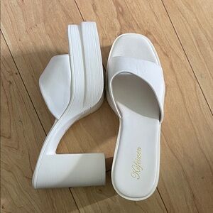 Women’s white heels